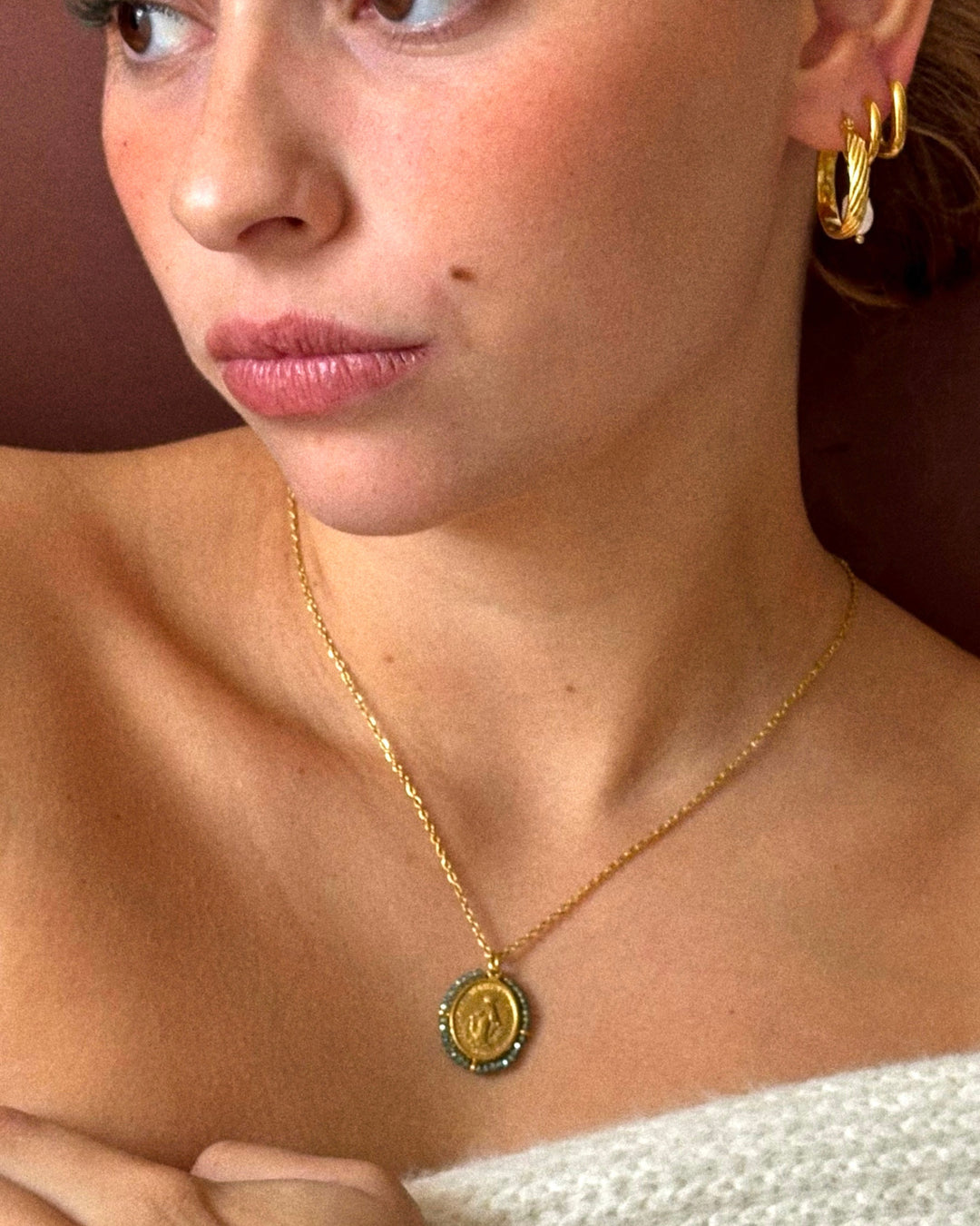 Santa Maria - Necklace Shiny Light Blue - Palas