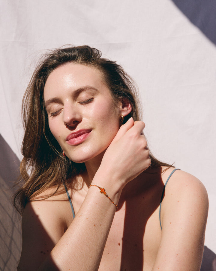 Bracelet Cruz Castelo - Orange