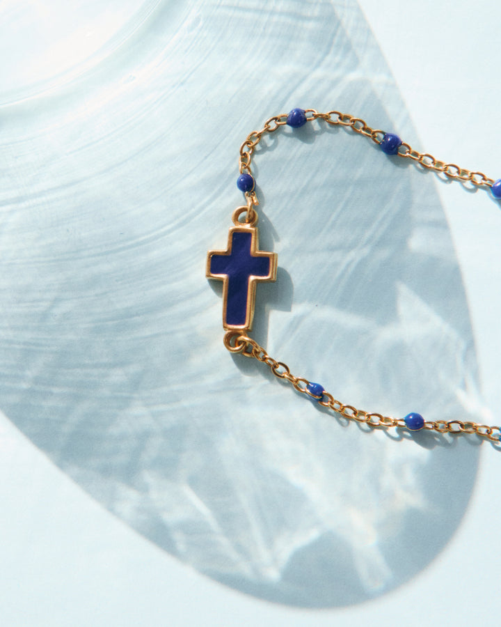 Bracelet Cruz Castelo - Navy