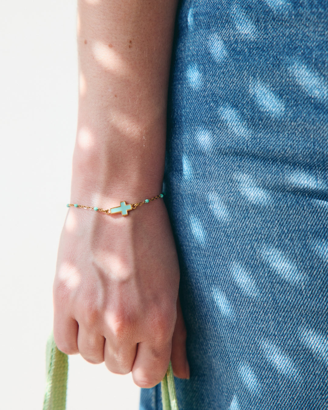 Bracelet Cruz Castelo - Aqua