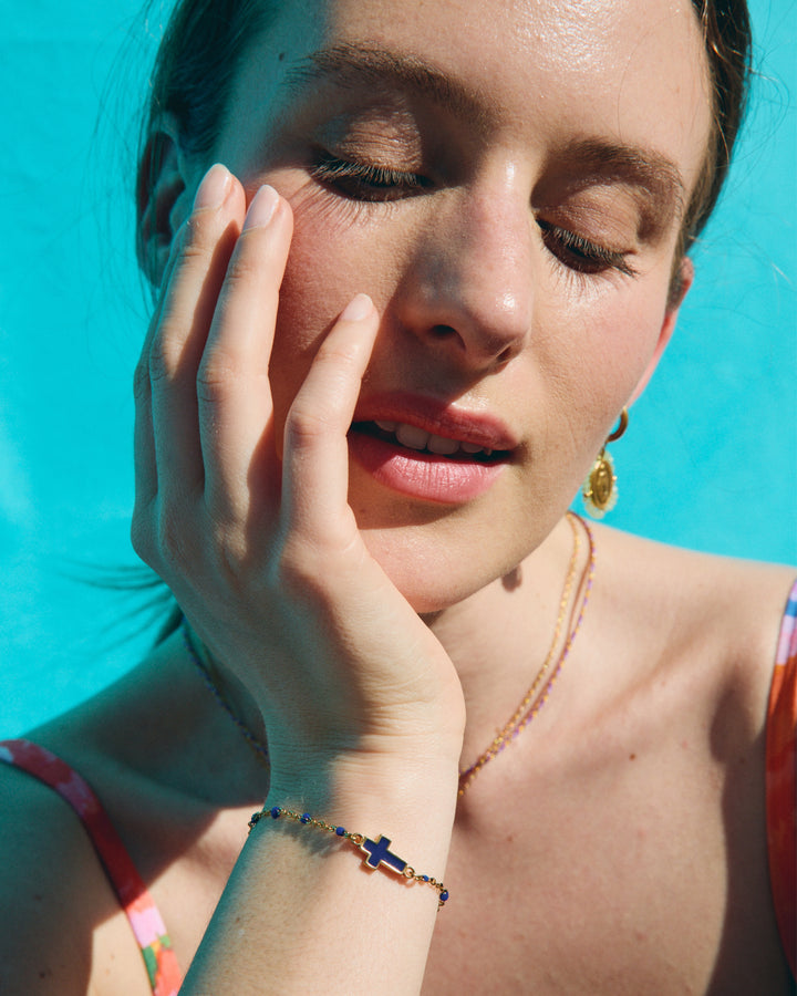 Bracelet Cruz Castelo - Navy