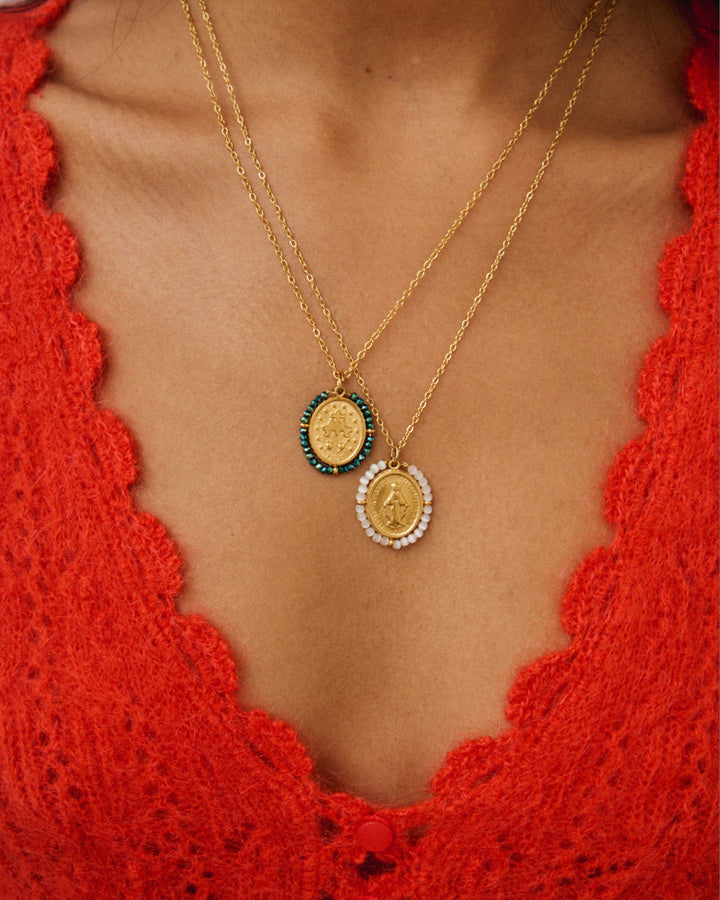 Santa Maria - Necklace Shiny Azul - Palas