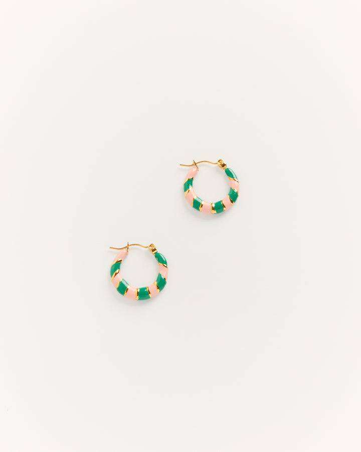 Twiggy - Earrings Green &amp; Rosy - Palas