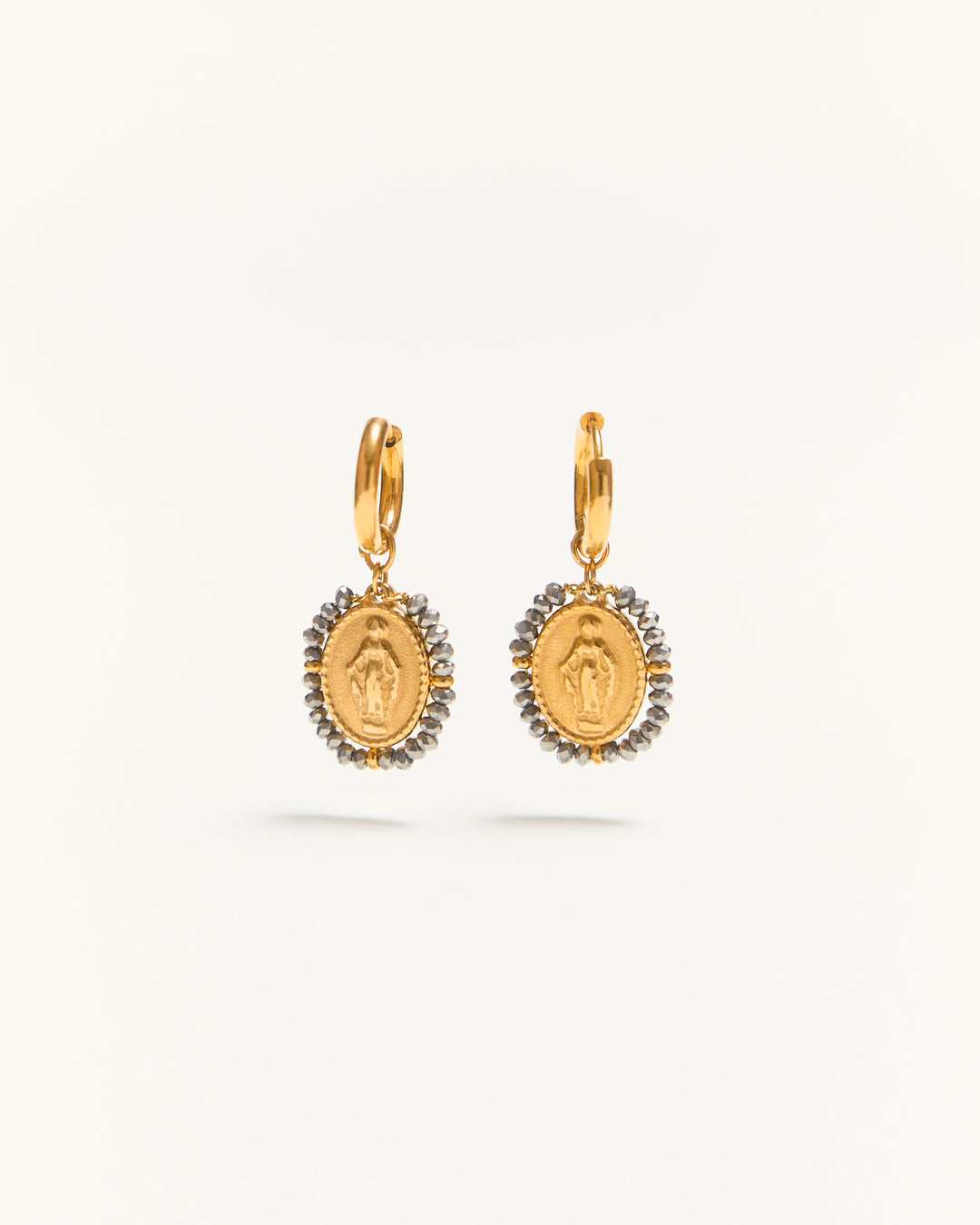 Santa Hoops Earrings - Silver - Palas