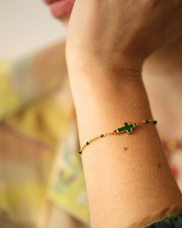 Bracelet Cruz Castelo - Green - Palas