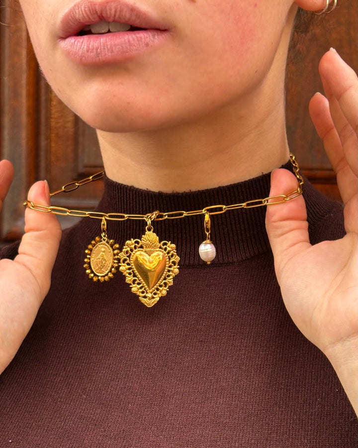 Heart Full of Love - Choker &amp; Charms Set - Palas
