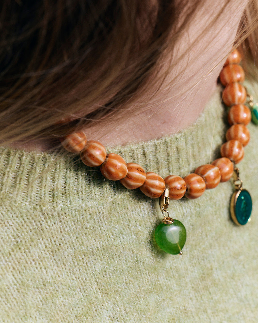 Coeur Agat - Deep Green - Palas
