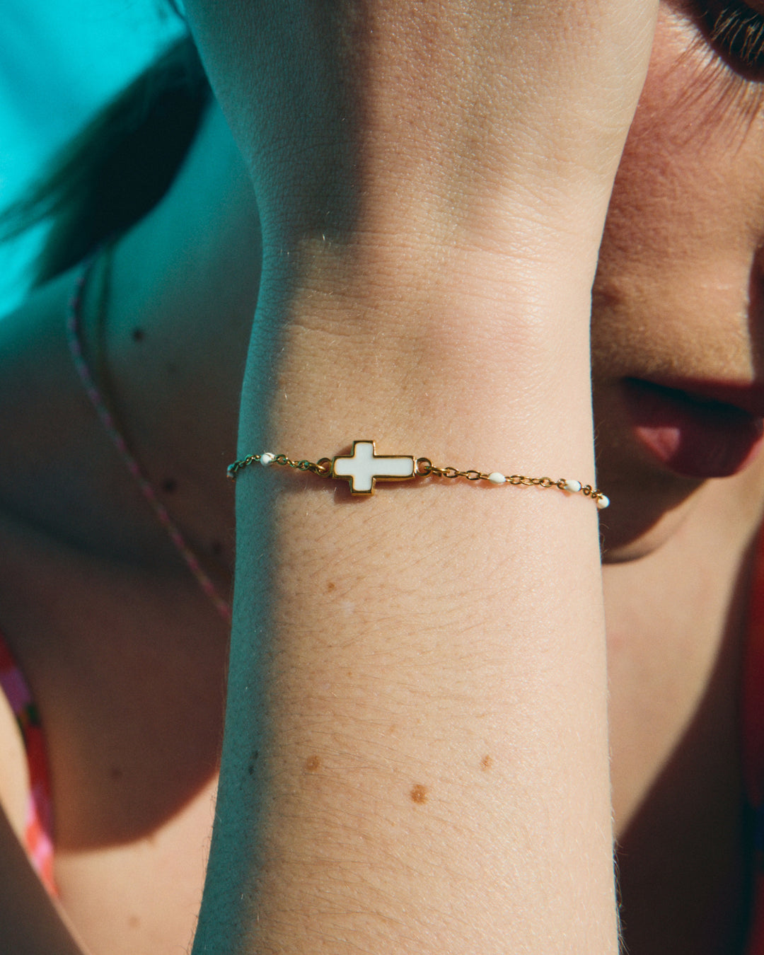 Bracelet Cruz Castelo - White