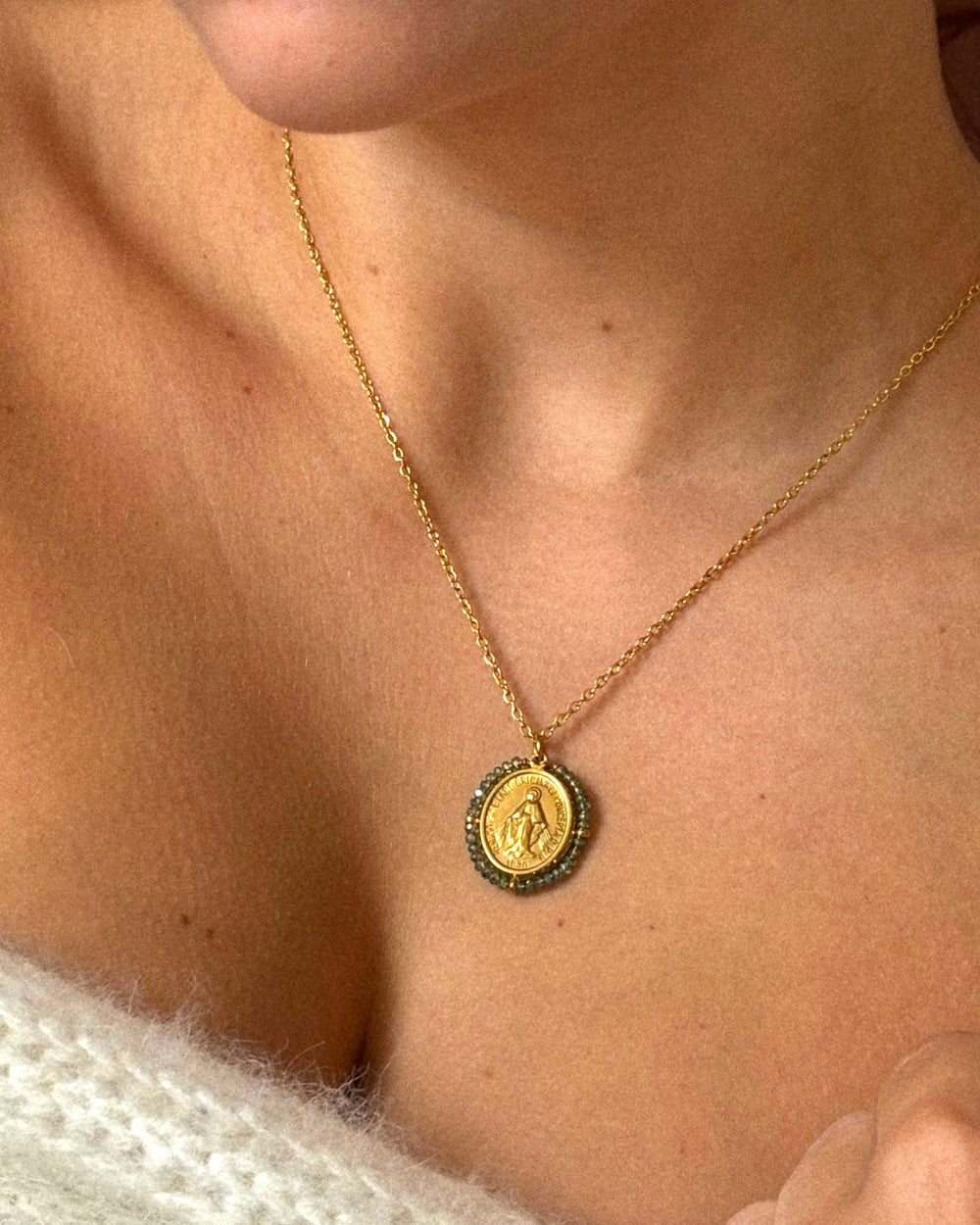 Santa Maria - Necklace Shiny Light Blue - Palas