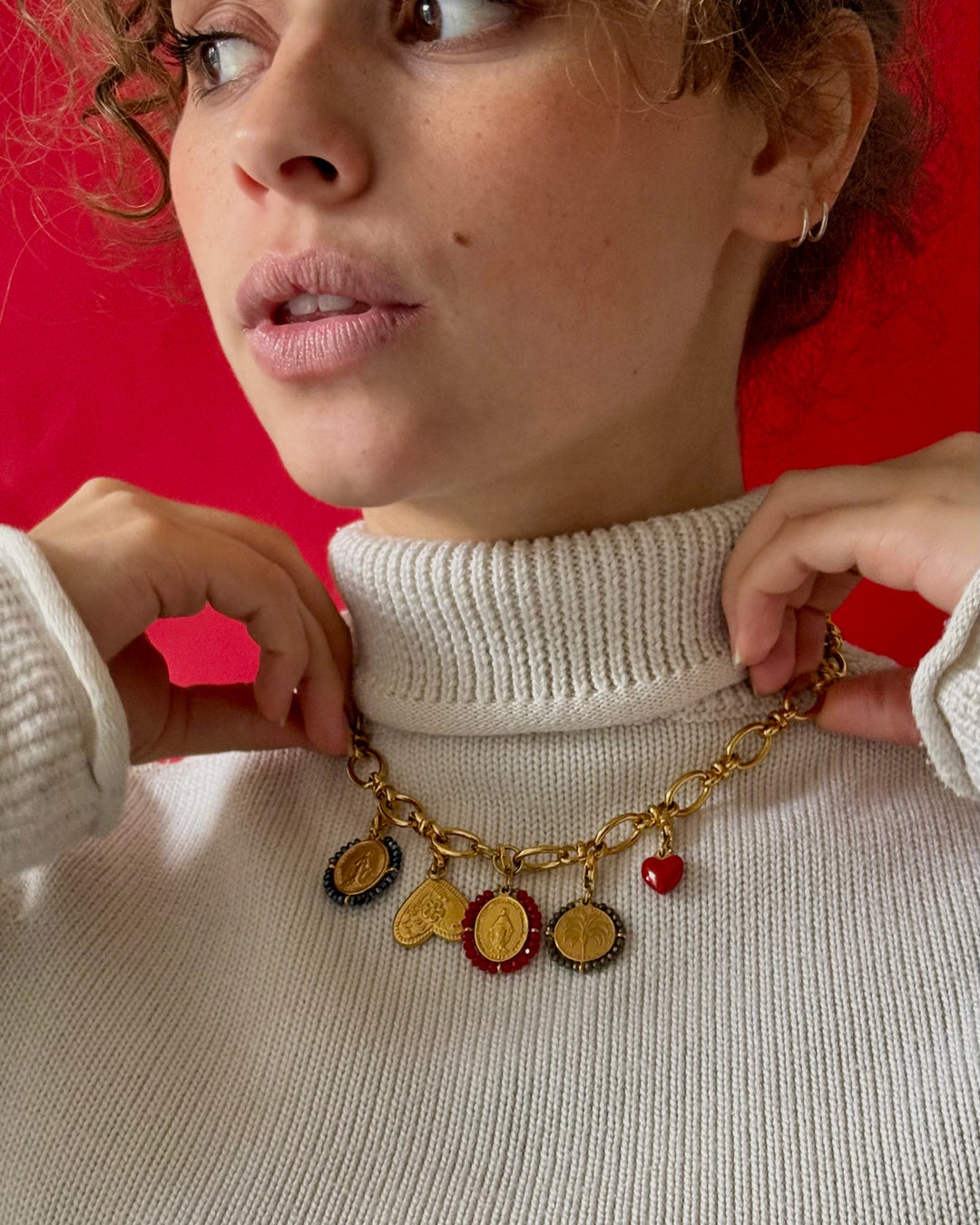 Red Alert - Choker &amp; Charms Set - Palas