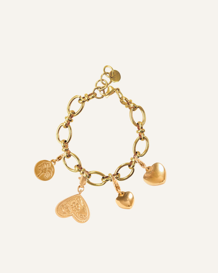 Heart On Your Sleeve - Bracelet & Charms Set - Palas