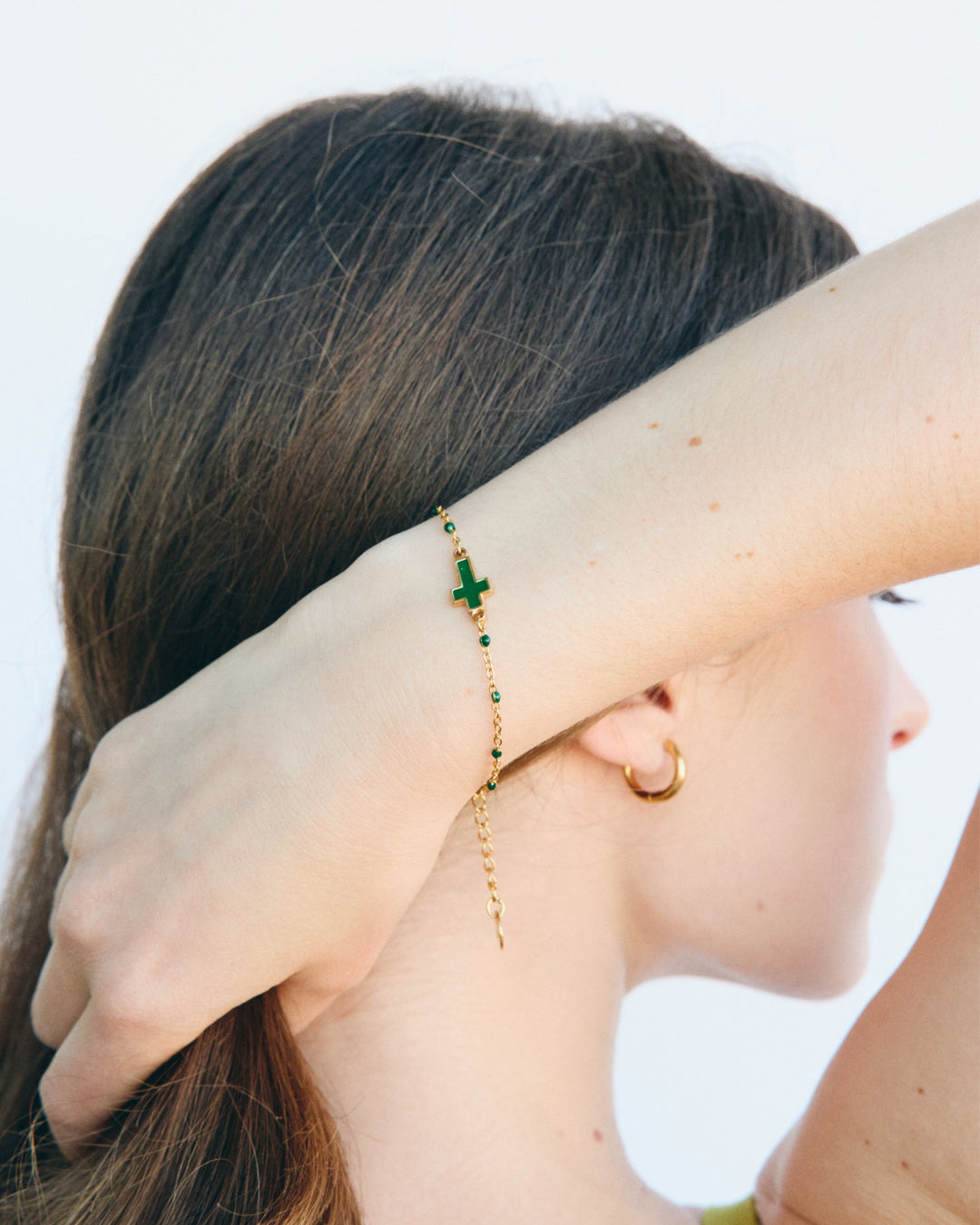 Bracelet Cruz Castelo - Green