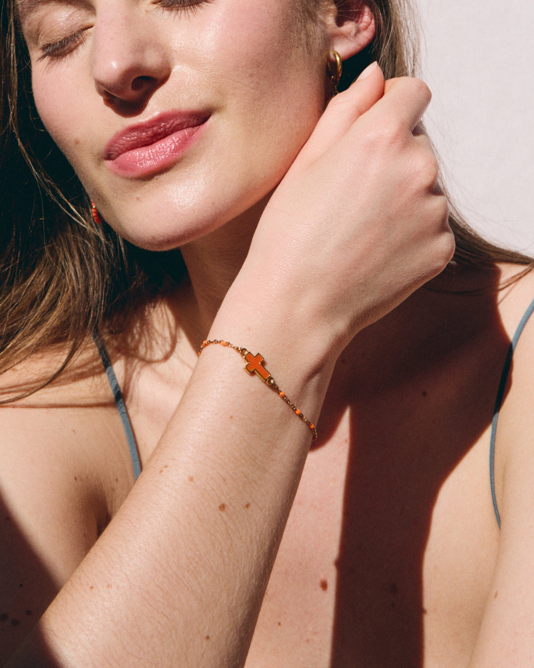 Bracelet Cruz Castelo - Orange