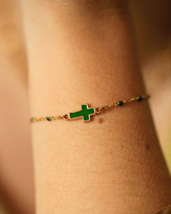 Bracelet Cruz Castelo - Green - Palas