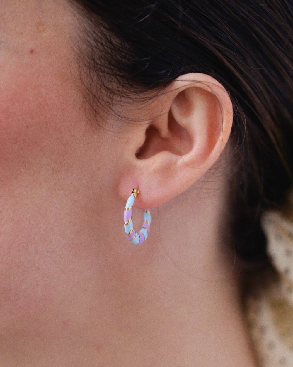 Twiggy - Earrings Blue & Lilac - Palas