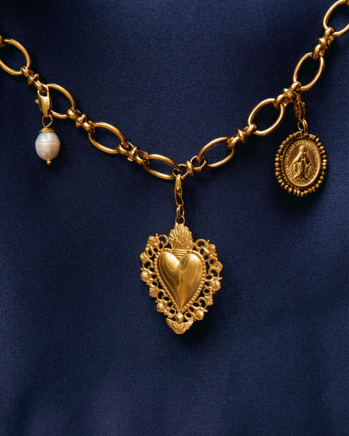 Heart Full of Love - Choker &amp; Charms Set - Palas