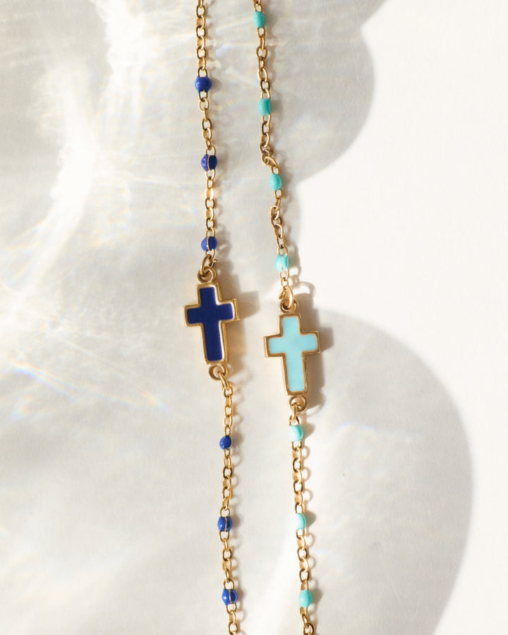 Bracelet Cruz Castelo - Aqua