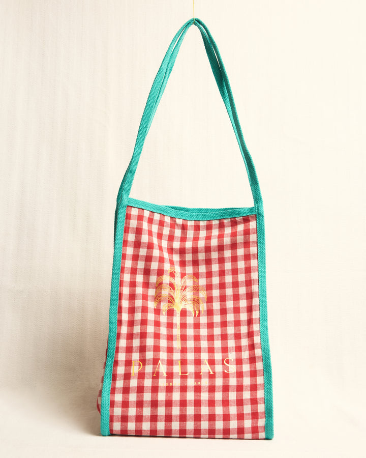 Cabas Vichy Palas - Pink &amp; Green
