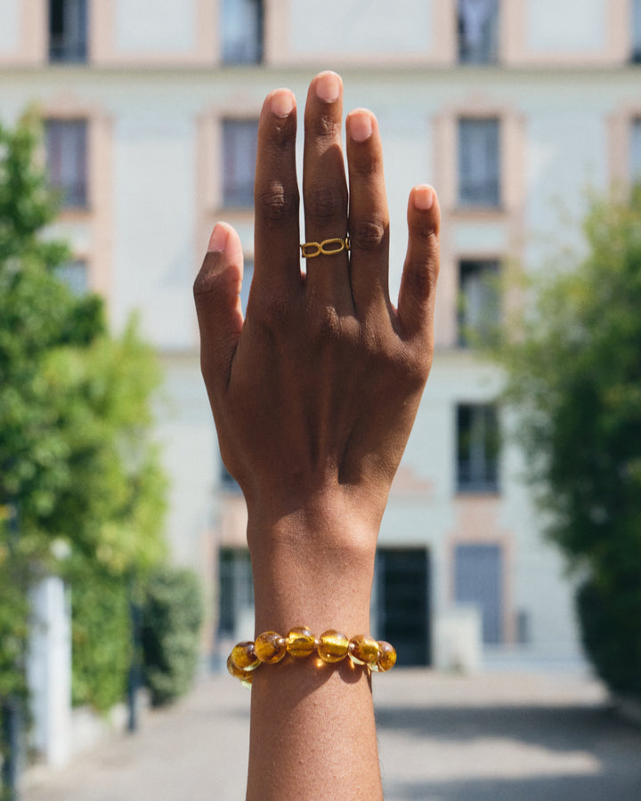 Léocadia - Bracelet Moutarde