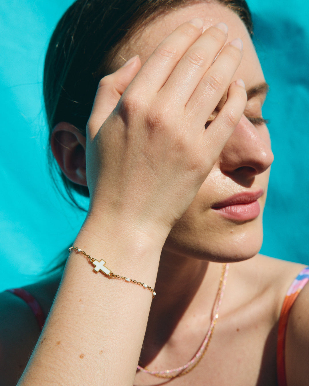 Bracelet Cruz Castelo - White