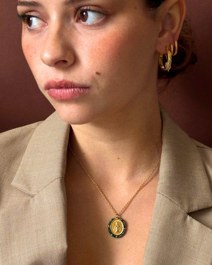 Santa Maria - Necklace Shiny Azul - Palas