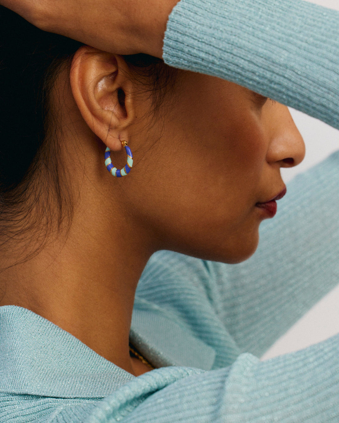 Twiggy - Earrings Violet and Blue - Palas