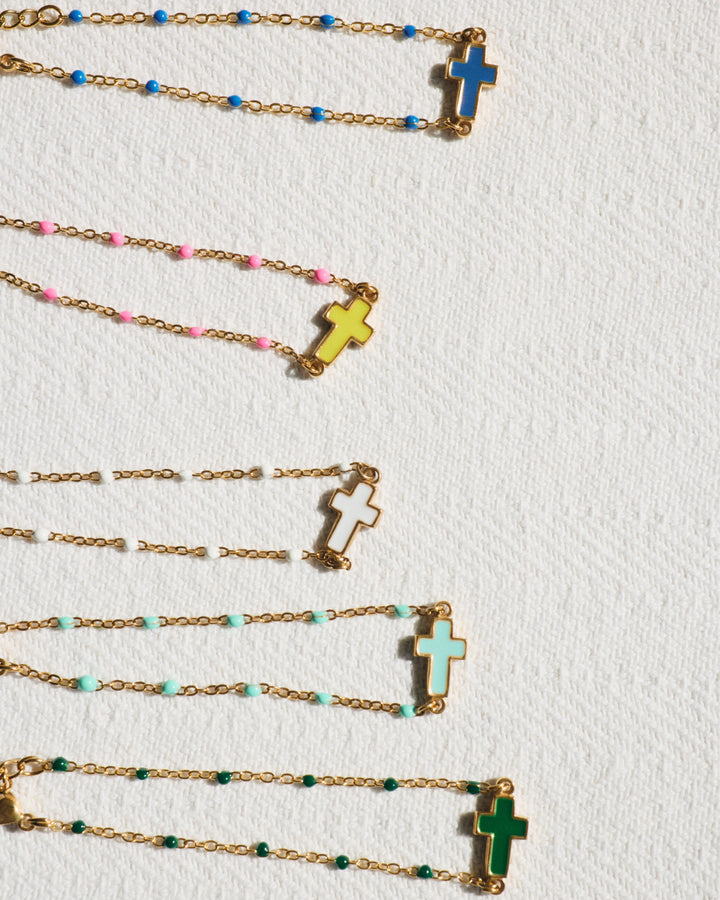 Bracelet Cruz Castelo - Aqua