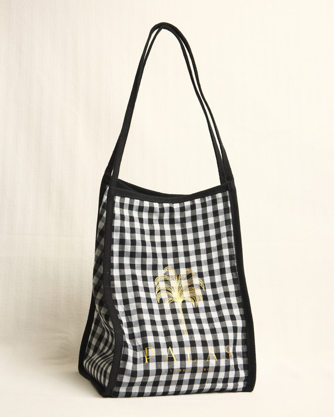 Palas Gingham Tote Bag - Black &amp; White