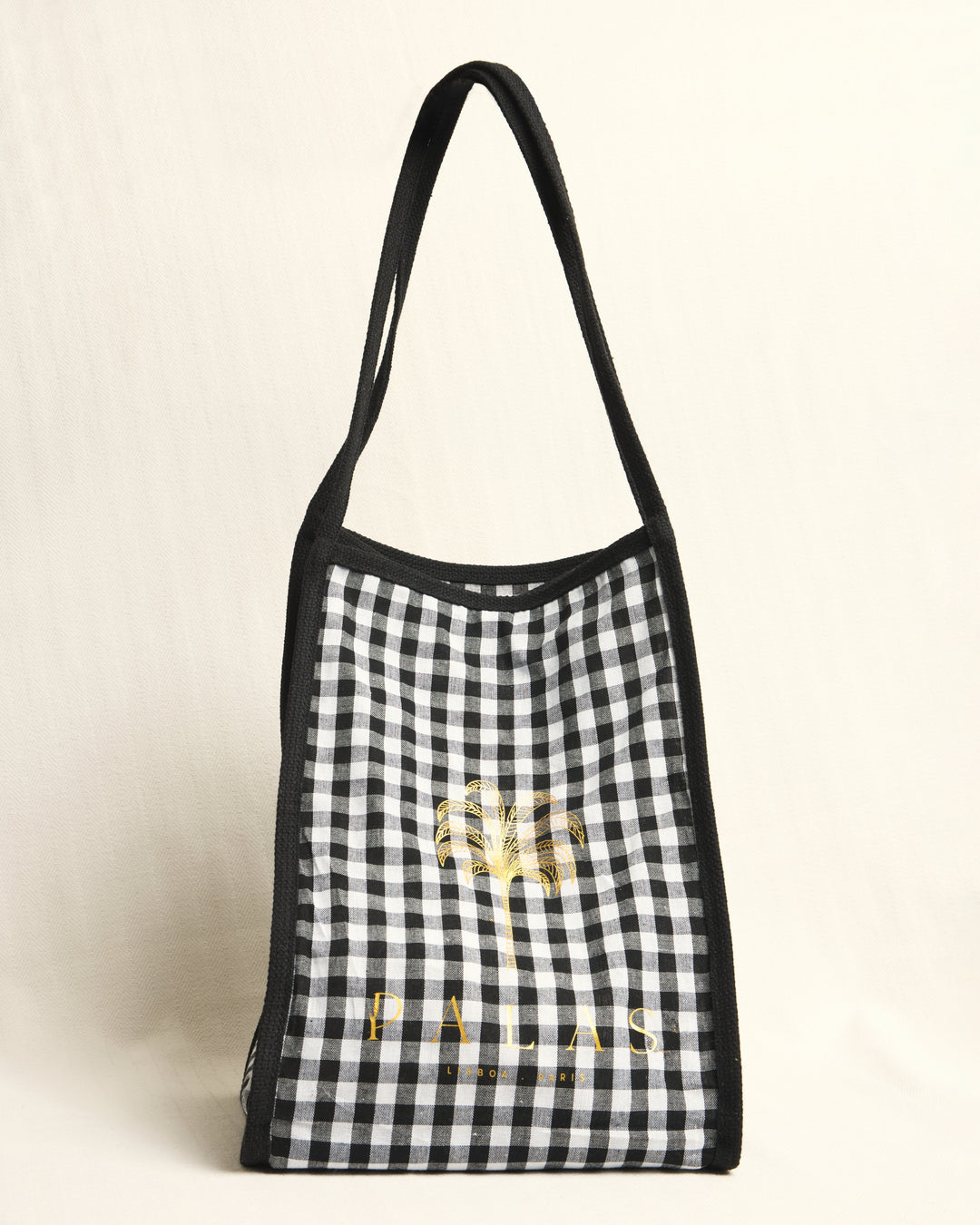 Palas Gingham Tote Bag - Black &amp; White