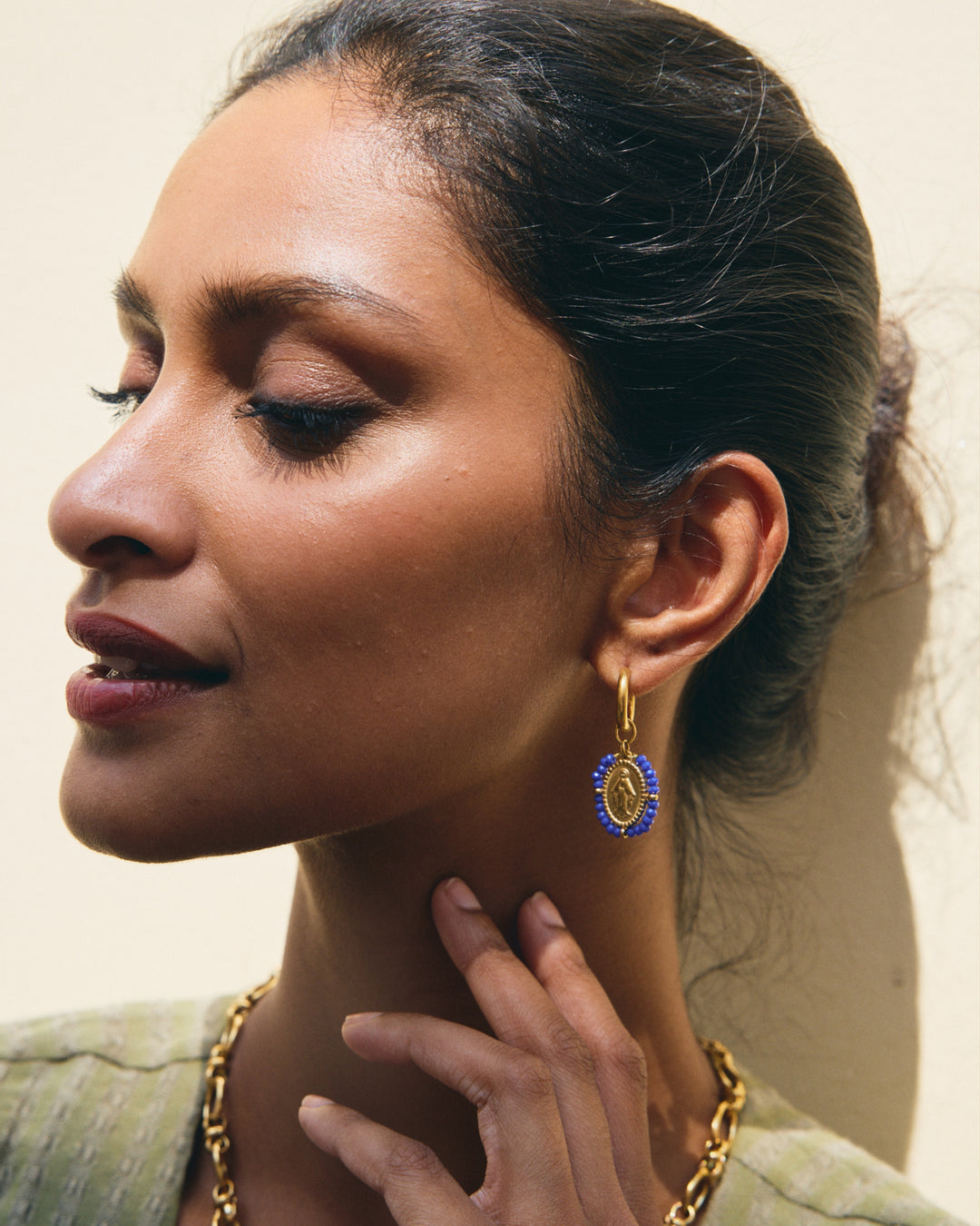 Santa Maria Hoops Earrings - Cobalt
