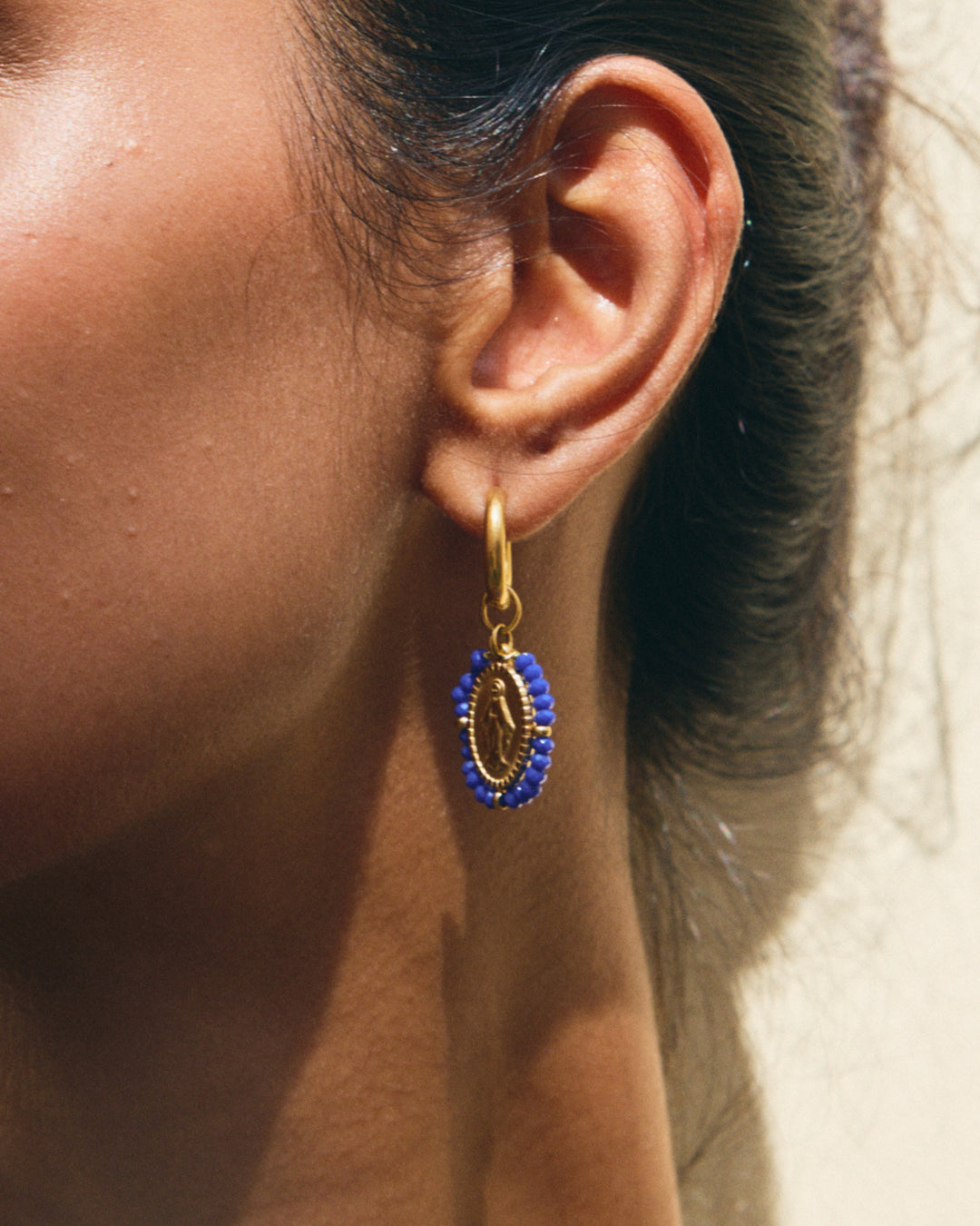 Santa Maria Hoops Earrings - Cobalt