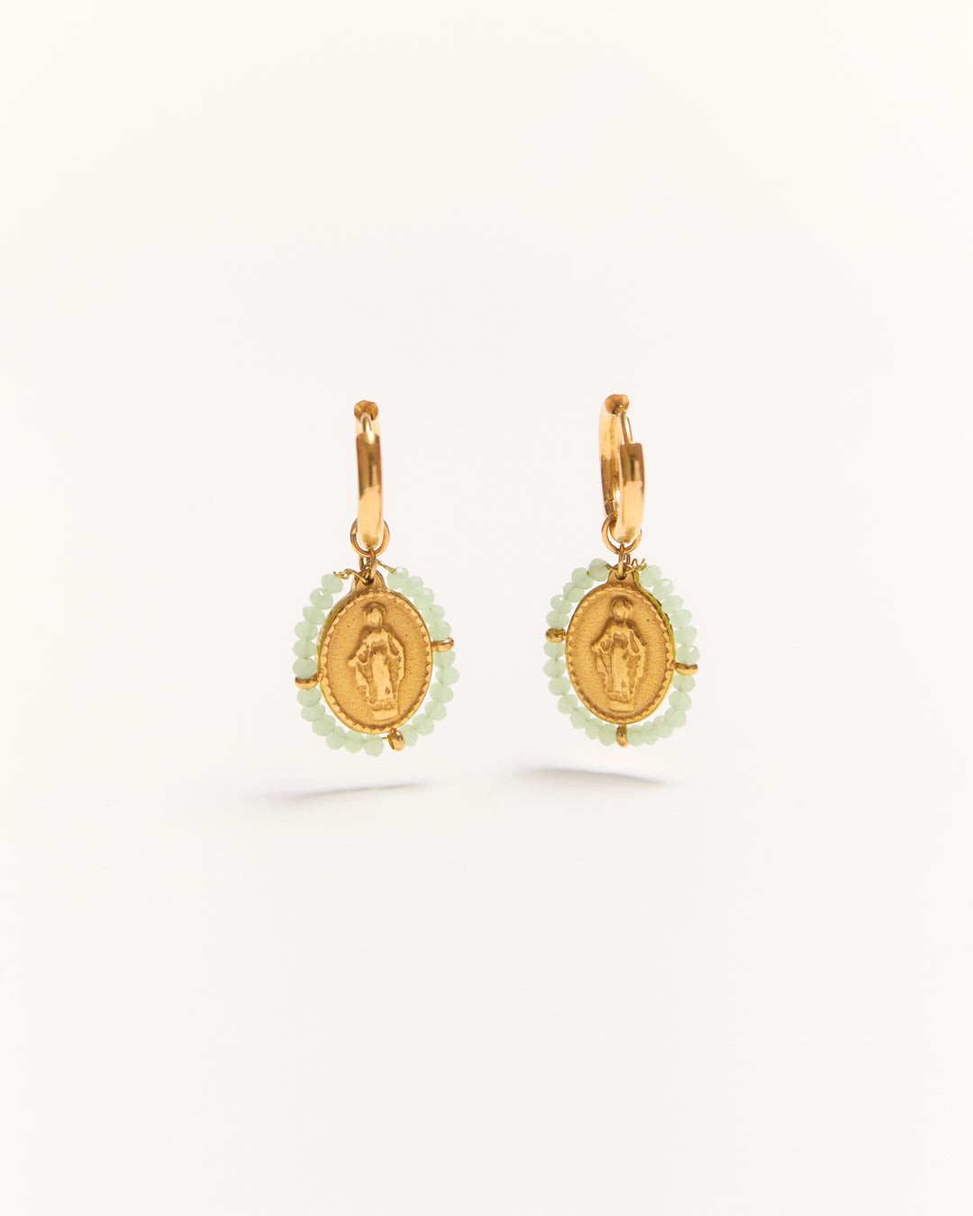 Santa Hoops Earrings - Water Green - Palas