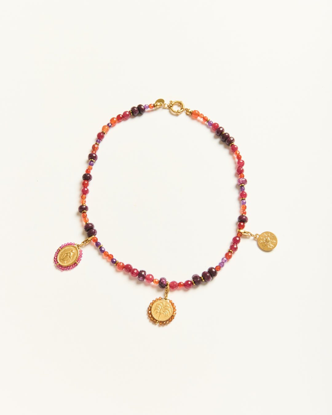 Red with envy necklace - Choker &amp; Charms Set - Palas