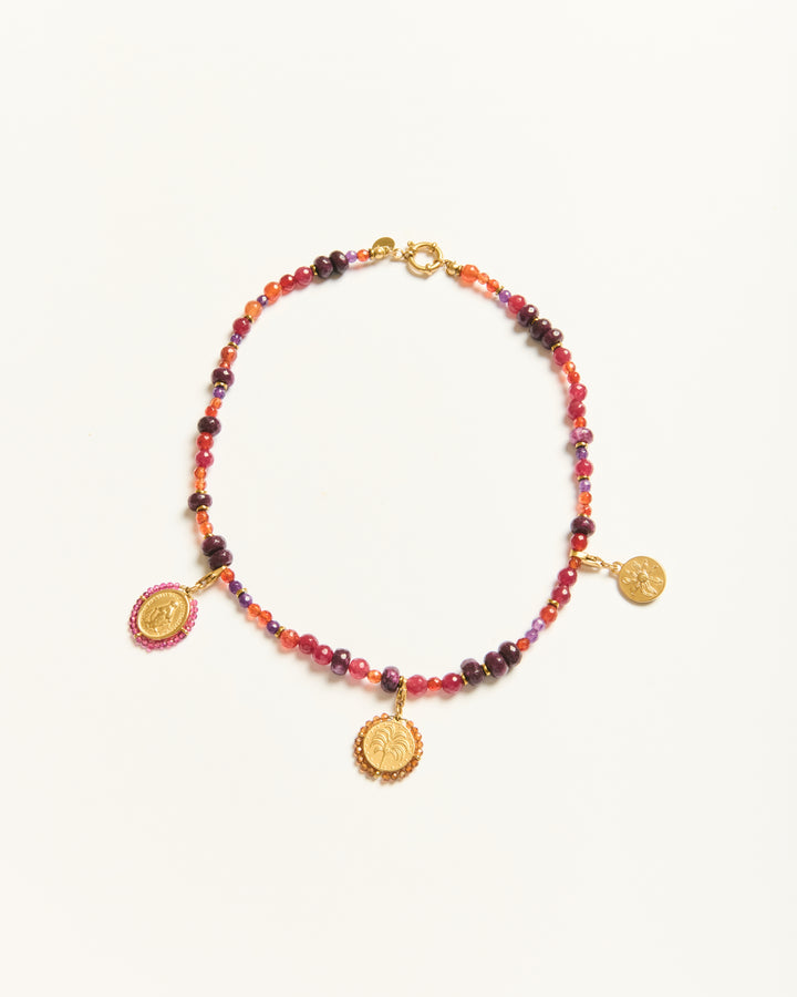 Red with envy necklace - Choker &amp; Charms Set - Palas